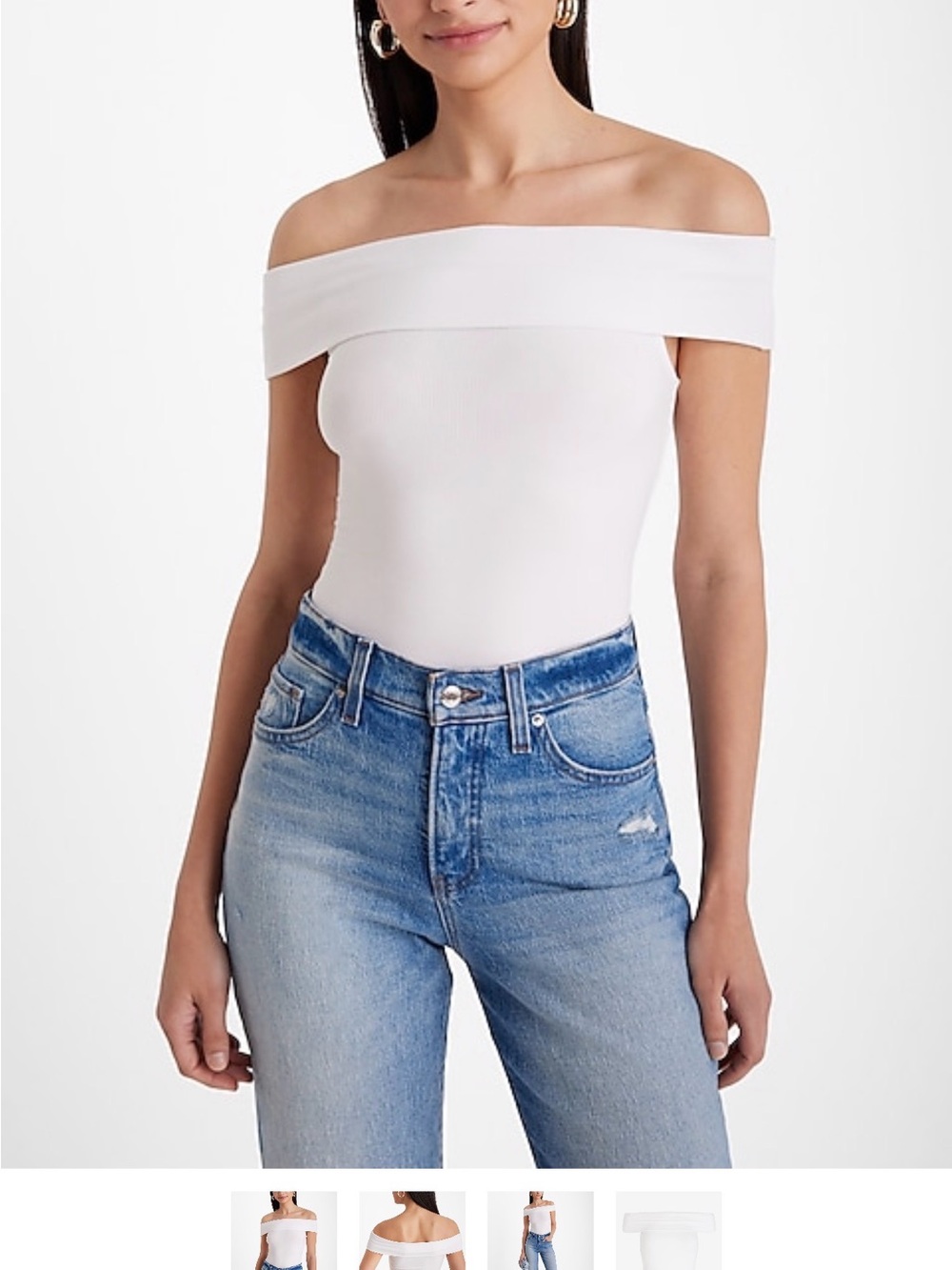 Express Off The Shoulder Overlay Top- Size M-NWT